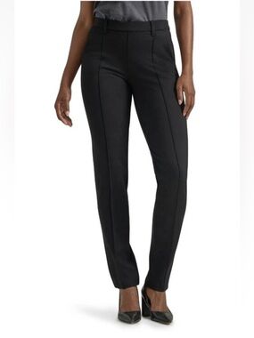 Lee Women's Ultra Lux Comfort Any Wear Straight Leg Pant Solid Black Size 16 M